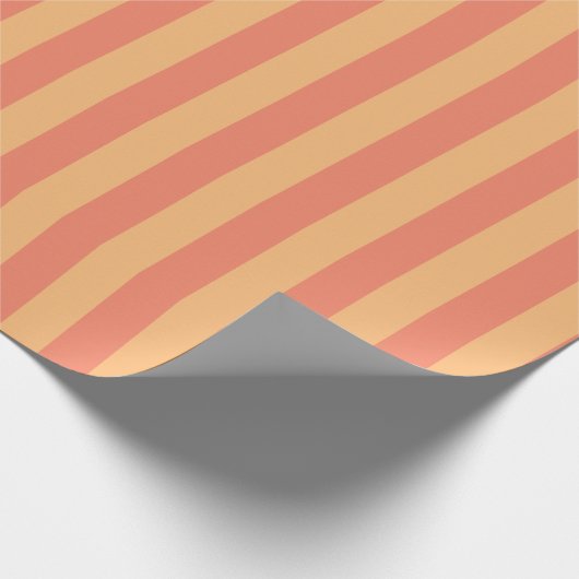 サケストライプやアプリコットの縦型 ラッピングペーパー (角)