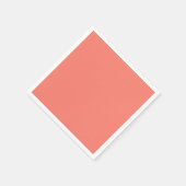 サケ無地のサンゴ スタンダードカクテルナプキン (角)