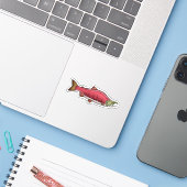 サケ産卵フェーズ2 シール (ノートパソコンとiPhone)
