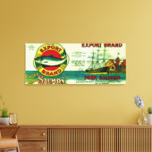 サケ缶ラベルのエクスポート キャンバスプリント (インサイチュ (リビング))