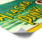 サケ缶ラベルのエクスポート ポスター (角)