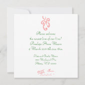 サケ花誕生のお知らせ 案内状 (裏面)