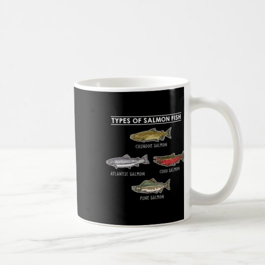 サケ魚釣り コーヒーマグカップ (右)