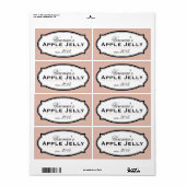 サケ |キャニングパーソナライズされたステッカー ラベル (フルシート)