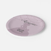 サゲレッドプラムパープルチャロシルエットキンセアニェラ ペーパープレート (アングル)