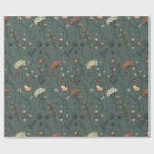 サゲ素朴グリーンピーチの植物野草 ラッピングペーパー (フラット)