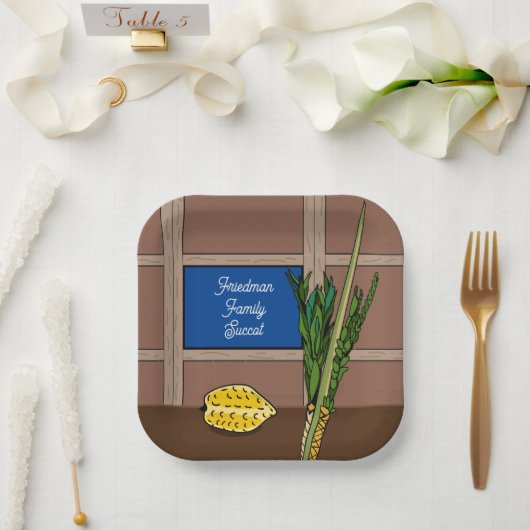 サコットパーソナライズされた紙プレート ペーパープレート (ウェディング)