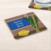 サコット紙コースターパーソナライズされた スクエアペーパーコースター (アングル)