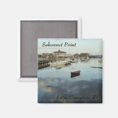 サコンネットポイント、リトルコンプトン、RIハーバー マグネット (正面/裏面)