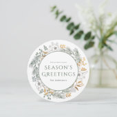 サゴールドの花輪　季節のご挨拶　ホリデーカード (スタンド正面)