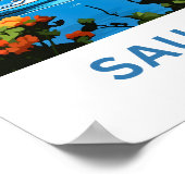 ササリトカリフォルニアトラベルプリント ポスター (角)