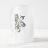 サザランドのタータンチェックのライオン フロストグラスビールジョッキ (正面左)