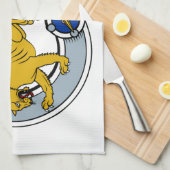 サザランドの一族は記章を付けます キッチンタオル (四つ折り)