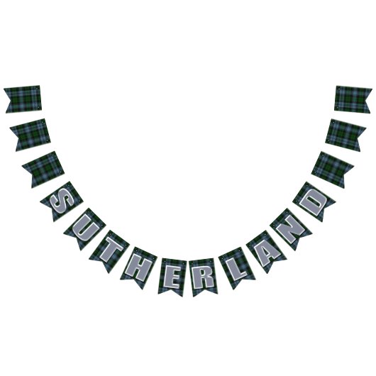 サザランド地区のタータンチェック バンティングフラッグ (全)