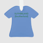 サザランド(Southerland)のタータンチェックのTシャツのオーナメント オーナメント (裏面)