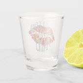 サザンおもしろいことわざキスマイグリットタイポグラフィ ショットグラス (裏面)