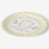 サザンイエローストーク名門私立校風のベビーシャワー ペーパープレート (アングル)