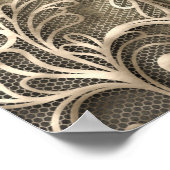 サザンエレガントチャーム素朴バーラップレース結婚ズ ポスター (角)