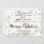 サザンカリグラフィー | フェードドフラワーマリッジ 招待状 (正面)