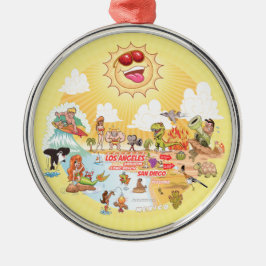 サザンカリフォルニアサンシャインオーナメント メタルオーナメント