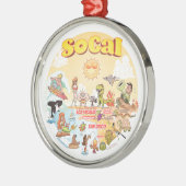 サザンカリフォルニアサンセットオーナメント メタルオーナメント (左)