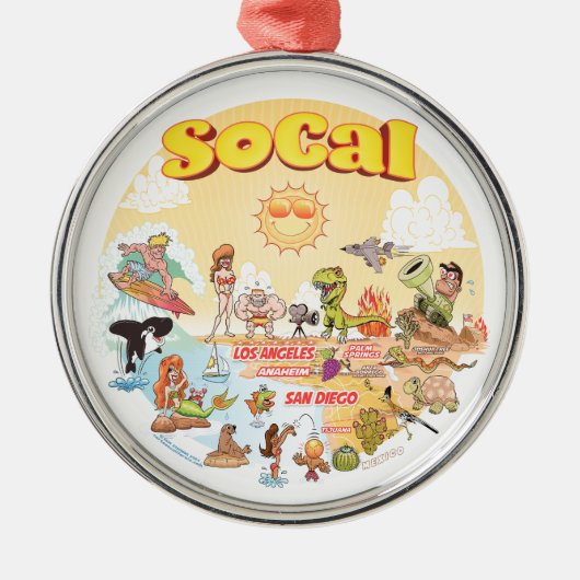 サザンカリフォルニアサンセットオーナメント メタルオーナメント (正面)