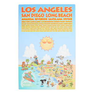 サザンカリフォルニアシティズメタルプリント メタルプリント