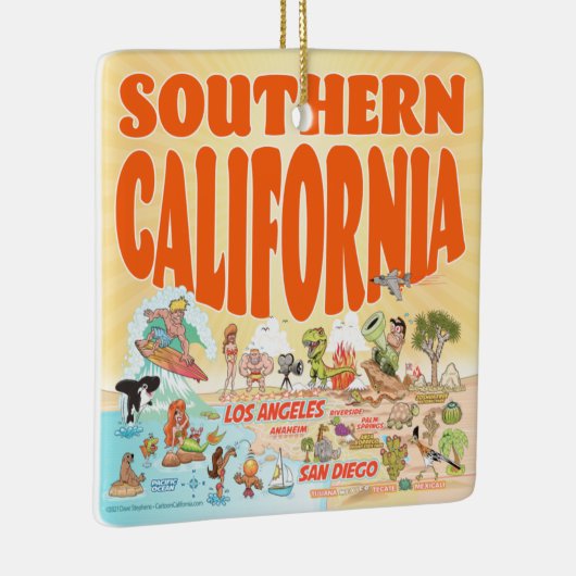 サザンカリフォルニアスクエアオーナメント セラミックオーナメント (右)