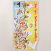 サザンカリフォルニアビーチパラダイスブランケット ビーチタオル (正面)