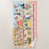 サザンカリフォルニアビーチパラダイスブランケット ビーチタオル (正面)