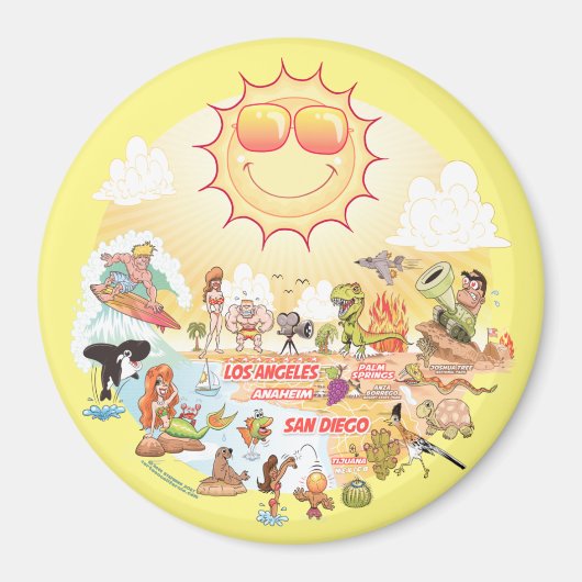 サザンカリフォルニアビーチパラダイス マグネット (正面)