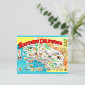 サザンカリフォルニア地図ポストカード ポストカード (スタンド正面)