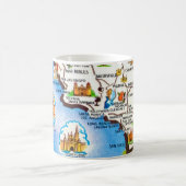 サザンカリフォルニア地図マグ コーヒーマグカップ (中央)