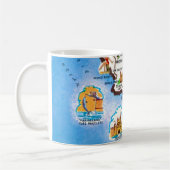 サザンカリフォルニア地図マグ コーヒーマグカップ (左)