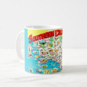 サザンカリフォルニア地図マグ コーヒーマグカップ (正面左)