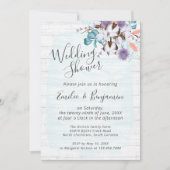 サザンカントリーコットンフローラルウェディングシャワー 招待状 (正面)