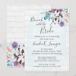 サザンカントリーコットンブライダルシャワーブライドブランチ 招待状