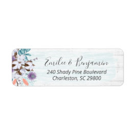 サザンカントリーコットンボル素朴ウッド住所 ラベル