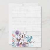 サザンカントリーコットンボールボタニカルラスティックウッド 招待状 (裏面)