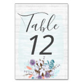 サザンカントリーコットンボール植物木素朴材 テーブルナンバー (裏面)