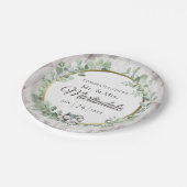 サザンカントリーコットンボール植物木素朴材 ペーパープレート (アングル)