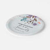 サザンカントリーコットンボール植物木素朴材 ペーパープレート (アングル)