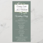 サザンカントリー素朴コットン結婚ズの式典 プログラム (裏面)