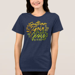 サザンガールズ レット ジーザス ドゥ ザ レスト (ネイビー) トライブレンドＴシャツ