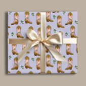 サザンガール女性のカーボーイブーツ誕生日 ラッピングペーパー