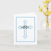 サザンクロスクリスチャンノテカード&招待状 – ブルー カード (黄色い花)