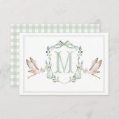 サザングリーン名門私立校風のストークサンキューカード サンキューカード (正面/裏面)