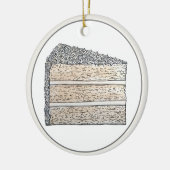 サザンココナッツつや消しレイヤケーキスライスデザート セラミックオーナメント (左)