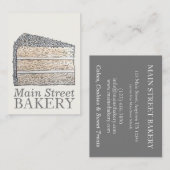 サザンココナッツつや消しレイヤケーキスライスデザート 名刺 (正面/裏面)