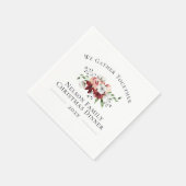 サザンコットンクリスマスディナーサービング スタンダードカクテルナプキン (角)